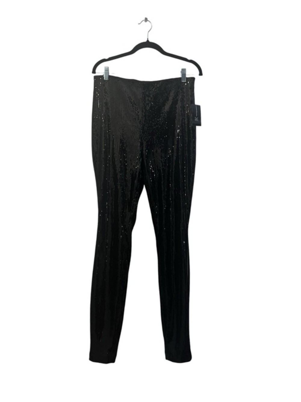 NWT! INC Glam Refresh Black Sequin Pull-On Stretch Elastic Waist Pants PARTY 🎉